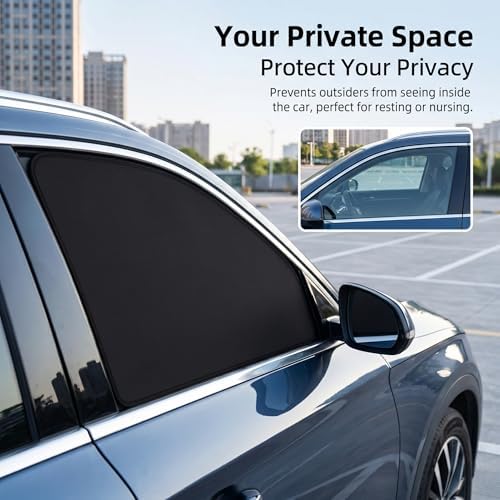 4 PCS Car Side Window Sun Shade, Sunproof Heat Insulation Car Window Shades - Image 5