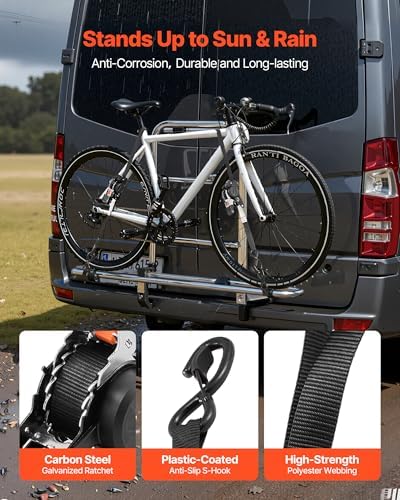 VEVOR Retractable Ratchet Straps, 1 in x 10 ft, Tie Down Straps - Image 4