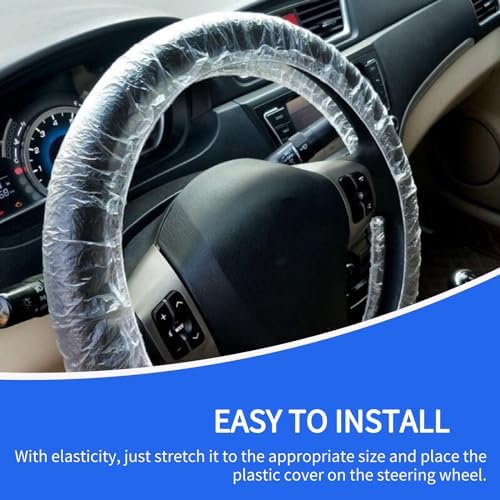 100 PCS Universal Car Disposable Steering Wheel Cover - Image 5