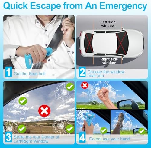 Window Breaker, 3-in-1 Emergency Escape Tool - Image 5