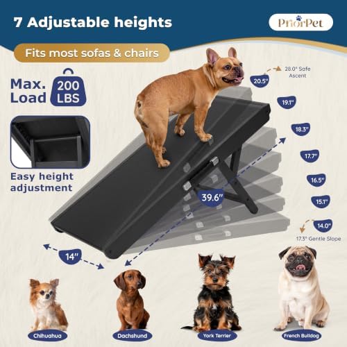 Dog Ramp for Couch – Non-Slip, Sturdy Build Foldable Wooden Dog Ramp – Supports - Image 2