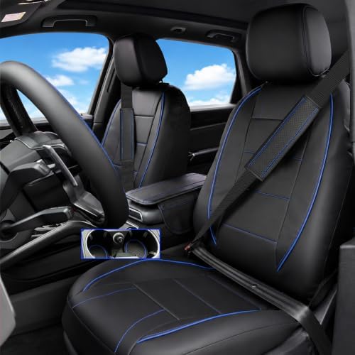 NBTEPEM 10 PCS Leather Car Seat Covers Front Seats Set, 14.5”-15'' Sporty - Image 2