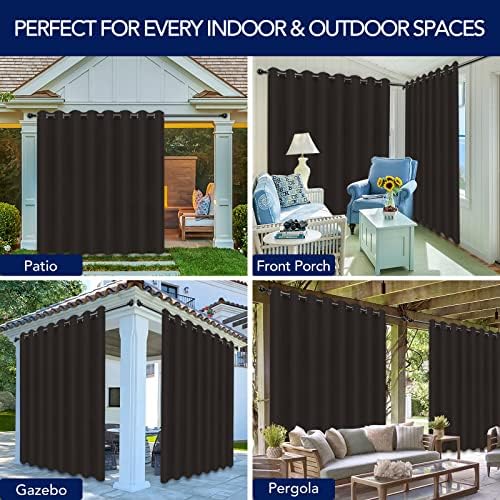 PureFit Outdoor Curtains for Patio Waterproof Weatherproof Outside Curtains - Image 5