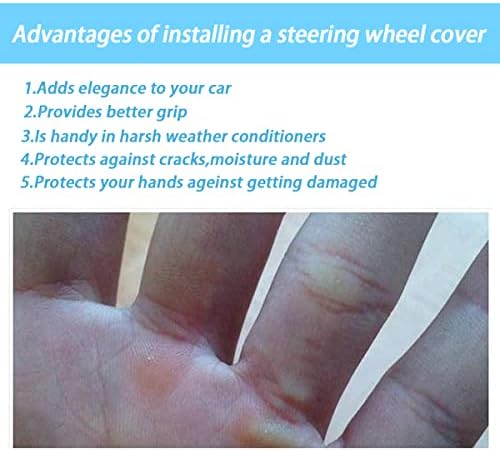 Moly Magnolia 15 Inch Steering Cover, Microfiber Ice Silk, Grass Green - Image 5