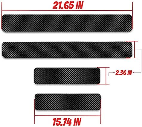 Custom Car Door Sill Protector Personalized Text/Logo Decal Decorative Carbon - Image 7