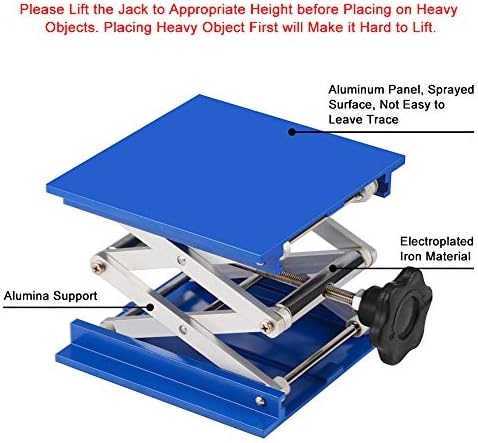 stonylab 8x8 inch Lab Jack, 200x200 mm Aluminum Alloy Top Deck Laboratory - Image 2