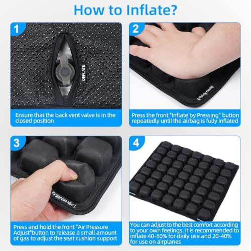 sodurue Inflatable Travel Cushion, Airplane Seat Cushion - Image 4