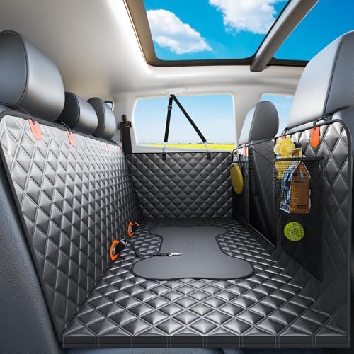 Dog Back Seat Cover Hard Bottom Truck Back Seats Protector, Large Backseat by Unknown