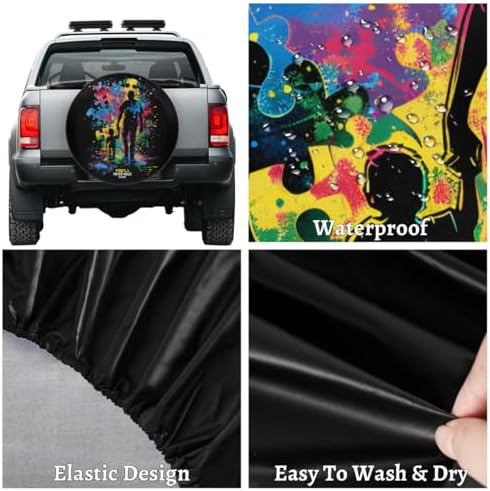 Autism Man Design Spare Tire Cover Dust-Proof Wheel Protector - Image 4