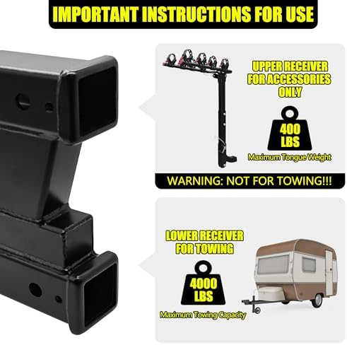 KAIRAY Trailer Dual Hitch Extender Adapter - Image 7