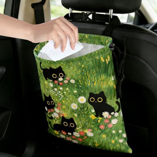Cute Black Cat Car Trash Bag - Image 6