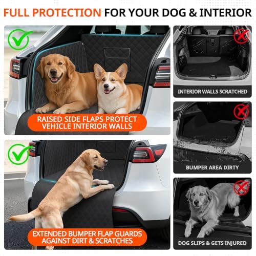 Cargo Liner for Tesla Model Y 2020-2027 Waterproof 600D Trunk Dog Mat - Image 3