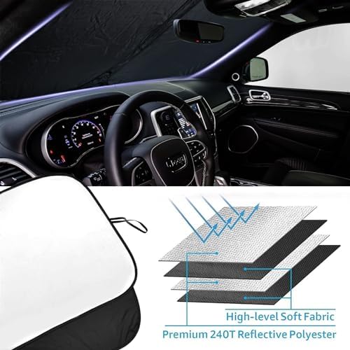 Foldable Front Windshield Sunshade fit - Image 5