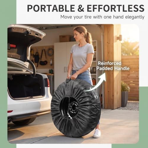 1 PC Car Tire Protector, Oxford Cloth Spare Tire Storage Bag - Image 5