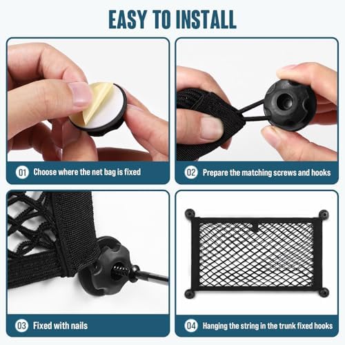 TOBWOLF 2PCS 25x45cm/9.8x17.7in Cargo Storage Net - Image 3