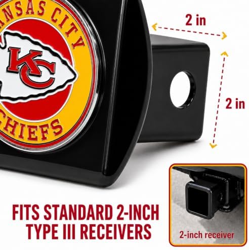 Kansas City Chiefs Trailer Hitch Cover - Image 3