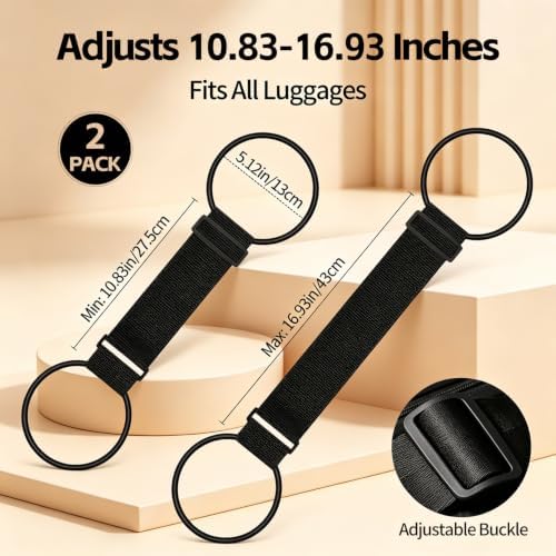 Luggage Straps for Suitcases, 2 Pack Adjustable Luggage Connector Straps - Image 4
