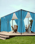 Grommet Outdoor Curtains for Patio Waterproof 8 Pcs 54x95 In Teal by HolidayIdeas