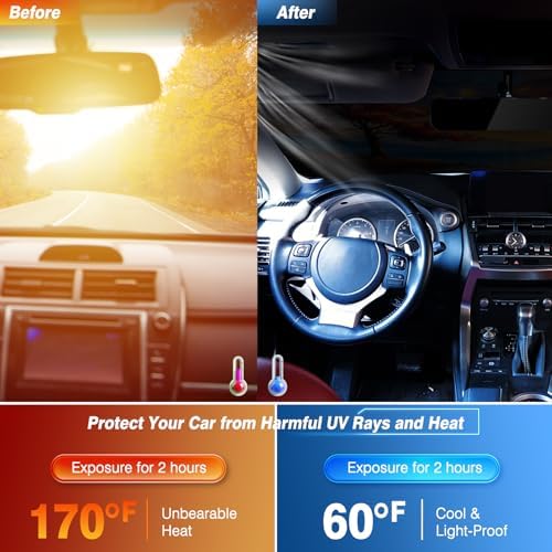 Car Windshield Sun Shade UV Reflector Foldable Front Window SUV - Image 3