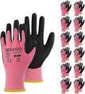 KAYGO Safety Work Gloves for Men Women, PU Coated Palm & Fingers by KAYGO
