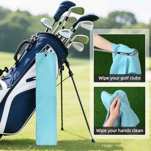 Mile High Life Golf Towel & Groove Brush Set, Microfiber Waffle-16 x24 - Image 4