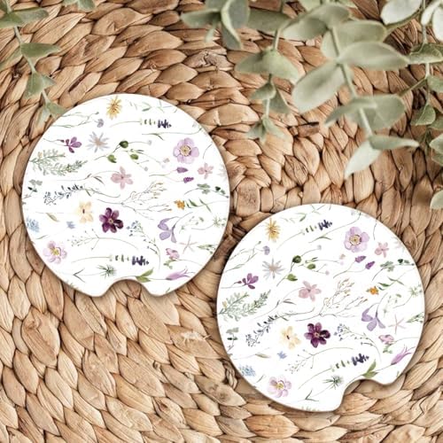 Ceramic Car Coasters – Absorbent Car Cup Holder Coaster Set - Image 7