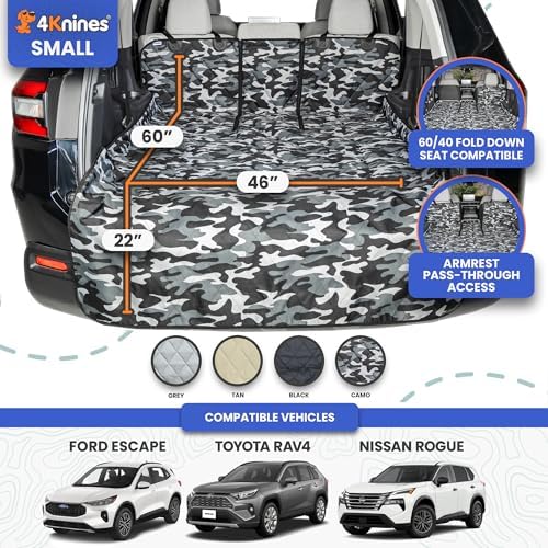 4Knines SUV Cargo Liner for Dogs, Fold Down Seats, Camo Small - Image 2