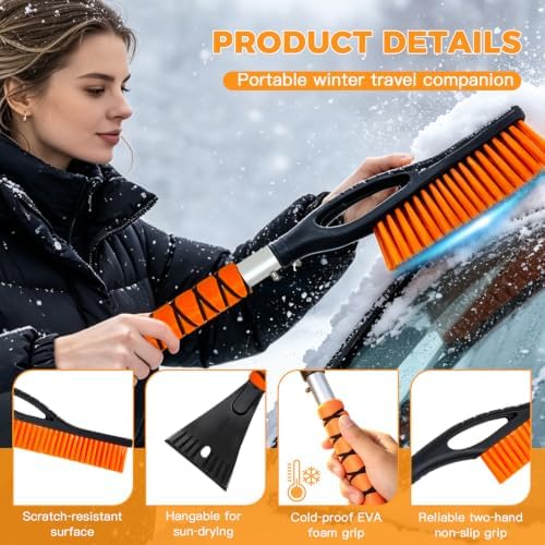 2 Pack Snow Brush and Ice Scrapers - Image 4