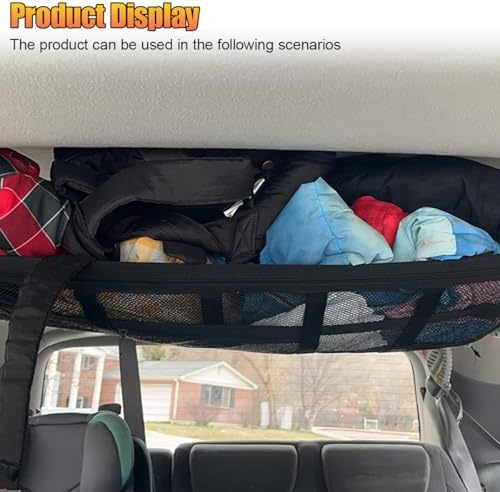 Car Ceiling Cargo Net Pocket - Image 5