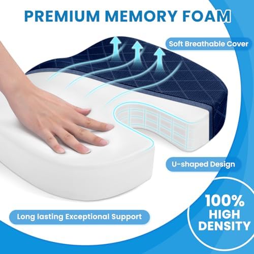 TushGuard Seat Cushion, Memory Foam Office Chair Cushion - Image 3