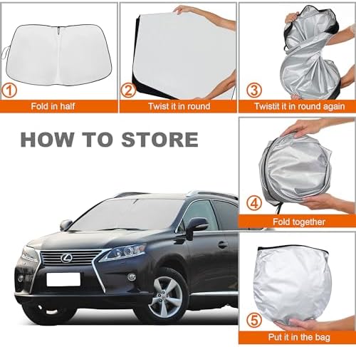 Foldable Front Windshield Sunshade fit - Image 5