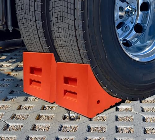 Mytee Products 4 Pack Polyurethane Large Wheel Chock W/Mounting Holes - Image 6