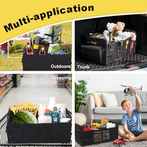 Car Trunk Organizer, Collapsible Car Organizers and Storage Large Black - Image 4