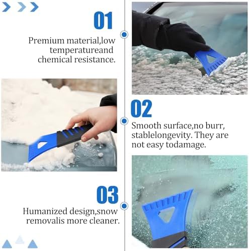 Frienda 4 Pcs Ice Scraper for Car Windshield Snow Frost Removal - Image 3