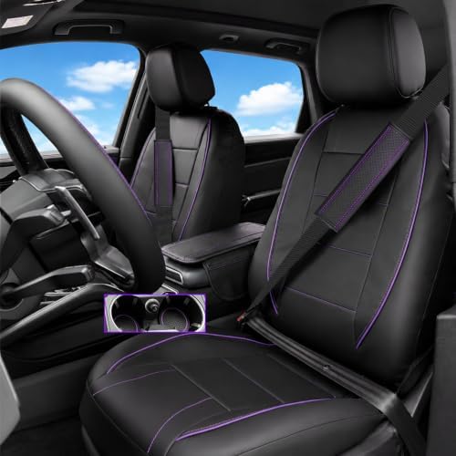 NBTEPEM 10 PCS Leather Car Seat Covers Front Seats Set, 14.5”-15'' Sporty - Image 2