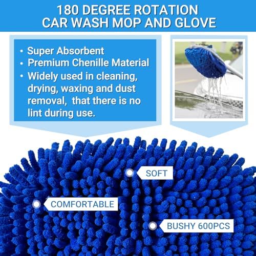 72" Car Wash Brush with Long Handle, On/Off Switch - Image 7