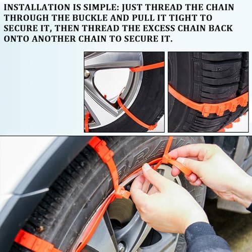 10PCS Tire Zip Ties for Snow Anti Skid Reusable Grip Zip Tie Snow Chains for - Image 5