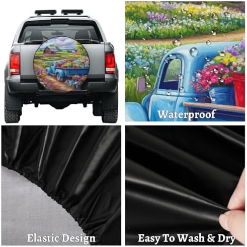 Garden Spare Tire Cover 14in Spare Wheel Covers Tire Storage Cover - Image 4