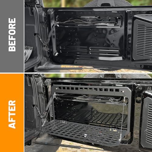 Tailgate Table Rear Foldable Cargo Shelf Aluminum Alloy Storage Shelf MOLLE - Image 2