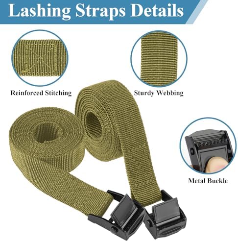 PEASUG Tie Down Straps, 4 Pack Lashing Straps - Image 2