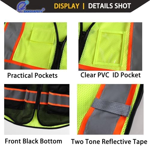 Hi Vis Reflective Safety Vest for Men Women - Image 6