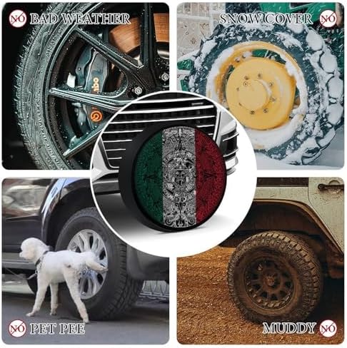 Generic Mexico Aztec Calendar Tire Covers, Dust-Proof Weatherproof Wheel Covers - Image 4