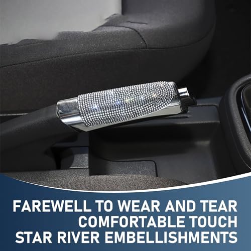 1 PC Bling Car Handbrake Cover, 4.84" x 1.14" x 0.66" Rhinestone Scratch and - Image 4