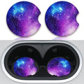 2pcs Nebula Pattern Car Cup Holder Coasters, Absorbent Drinks Coaster Mat by Unknown