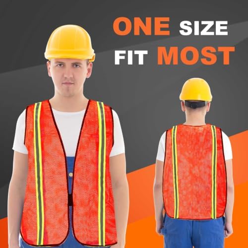 Haysandy 20 Pcs High Visibility Vest Reflective Safety Vest, BrightOrange - Image 6