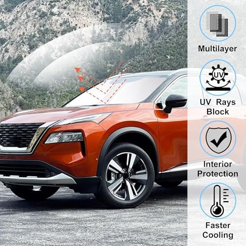 Windshield Sunshade for 2021-2026 Ni-ssan Rogue 3rd Gen. - Image 2