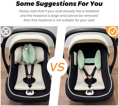 Baby Travel Pillow, Carseat Head Support - Image 4