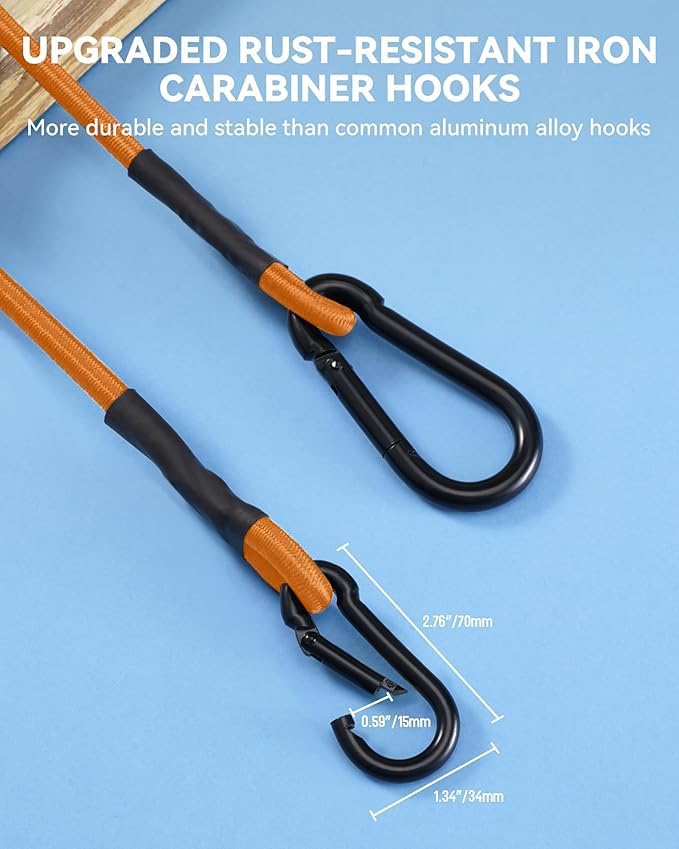 8 Pack 18" Heavy Duty Bungee Cords - Image 3
