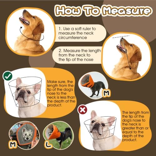Allroaring Soft Dog Recovery Cone Adjustable Stop Licking Wounds Orange S - Image 2