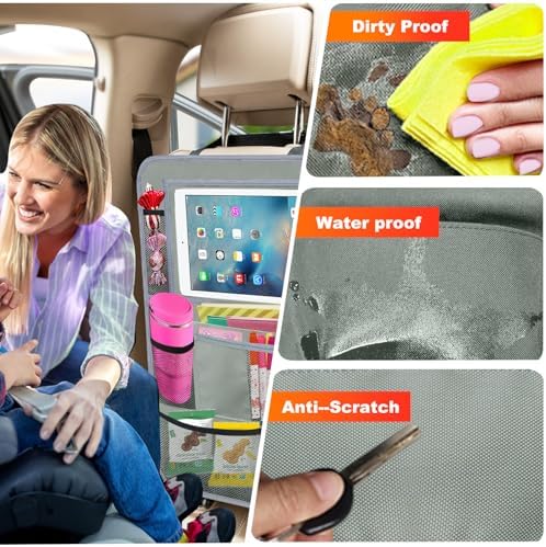 Backseat Car Organizer, Kick Mat Back Seat Protector - Image 3